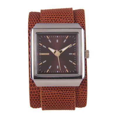 Relógio Analógico Feminino Lenny Kravitz Marrom 0130