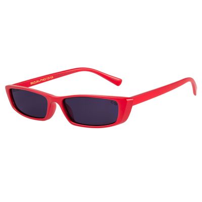 Óculos de Sol Feminino Caveira Quadrado Vermelho