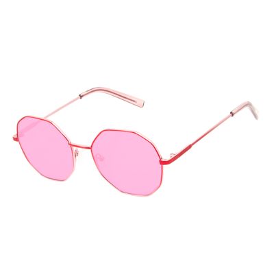 Óculos de Sol Feminino Chilli Hits Hexagonal Rosa