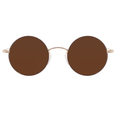 Óculos de Sol Unissex Chilli Beans Redondo Dourado