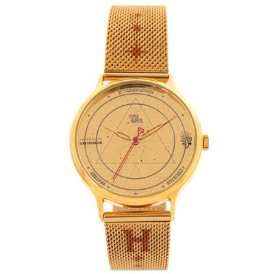 Relógio Analógico Feminino Harry Potter Yule Ball Gryffindor Dourado I