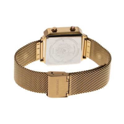 Relógio Digital Feminino Time To Rock Spikes Facetado Dourado