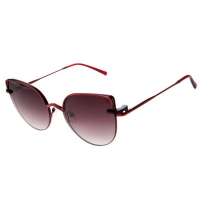 Armação para Óculos de Grau Feminino Chilli Beans Multi Polarizado Gatinho Degrade Vermelho