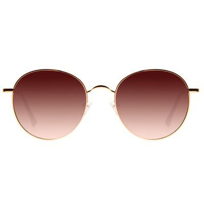 Óculos De Sol Feminino Chilli Beans Redondo Dourado