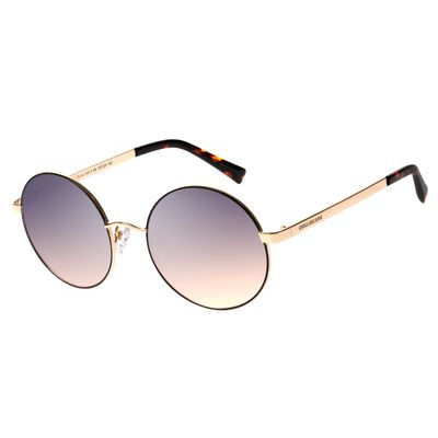 Óculos De Sol Unissex Chilli Beans Gold 24k Redondo Casual Degradê Dourado