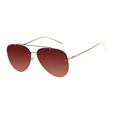 Óculos de Sol Unissex Chilli Beans Aviador Casual Metal Dourado