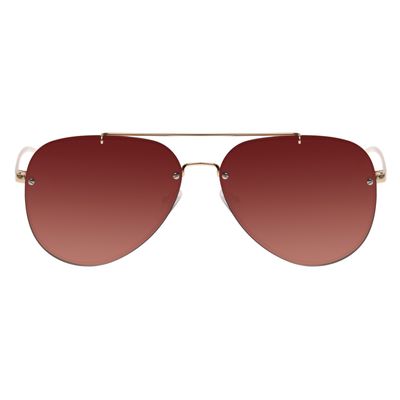 Óculos de Sol Unissex Chilli Beans Aviador Casual Metal Dourado