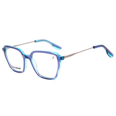 Armação Para Óculos De Grau Feminino Chilli Beans Premium Quadrado Prata Ônix