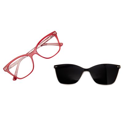 Armação Para Óculos De Grau Feminino Chilli Beans Multi Cat Vermelho Transparente