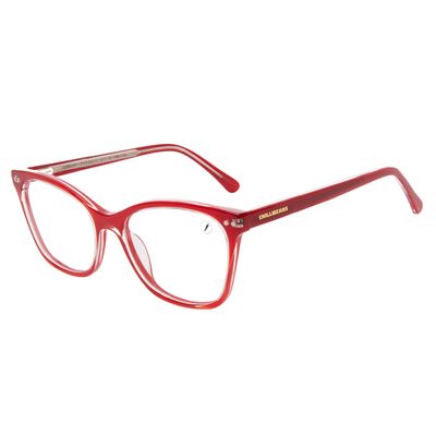 Armação Para Óculos De Grau Feminino Chilli Beans Multi Cat Vermelho Transparente