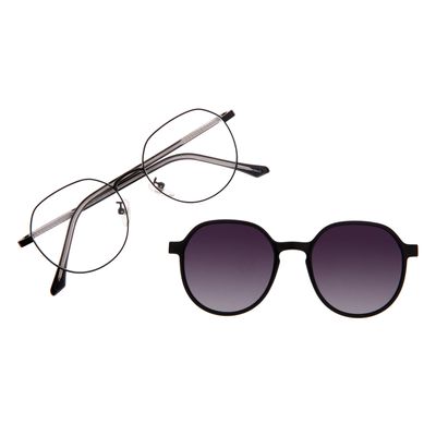 Armação Para Óculos De Grau Feminino Chilli Beans Redondo Multi Preto