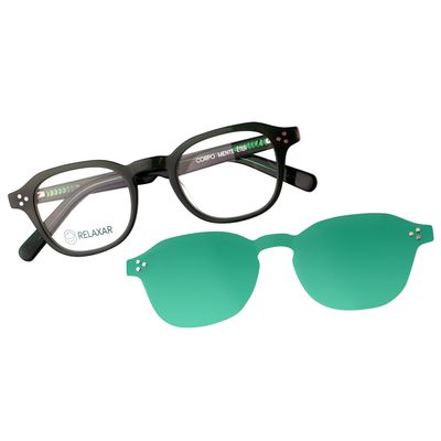 Armação Para Óculos de Grau Masculino Behind The Colors Relaxar Multi Narrow Polarizado Verde