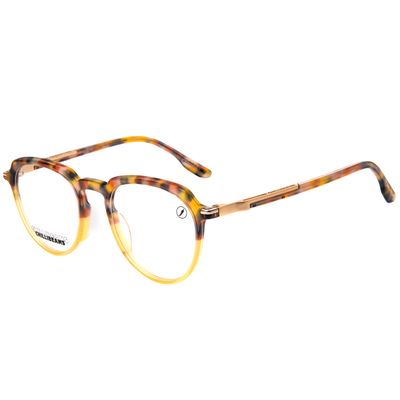 Armação Para Óculos De Grau Feminino Chilli Beans Premium Redondo Mesclado Dourado