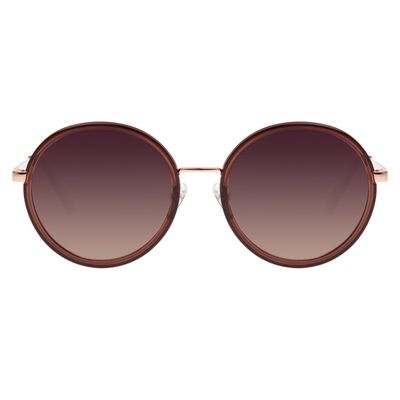 Óculos De Sol Feminino Chilli Beans Redondo Clássico Degradê Rosé