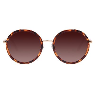Óculos De Sol Feminino Chilli Beans Redondo Clássico Degradê Dourado