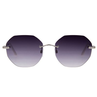 Óculos de Sol Feminino Ótica Chilli Beans Hexagonal Prata