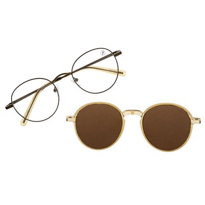 Armação Para Óculos de Grau Unissex Ótica Chilli Beans Multi 2x1 Polarizado Verde