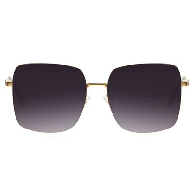 Óculos de Sol Feminino Rolling Stones Quadrado Dourado