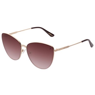 Óculos de Sol Feminino Rolling Stones Cadarço Gatinho Dourado