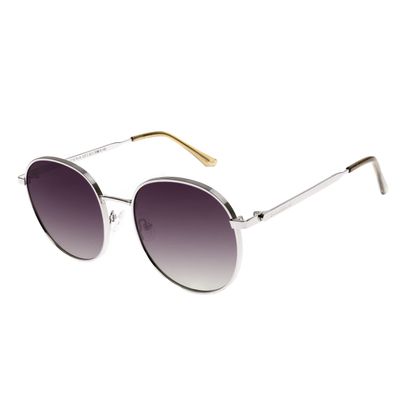 Óculos De Sol Feminino Chilli Beans Redondo Prata
