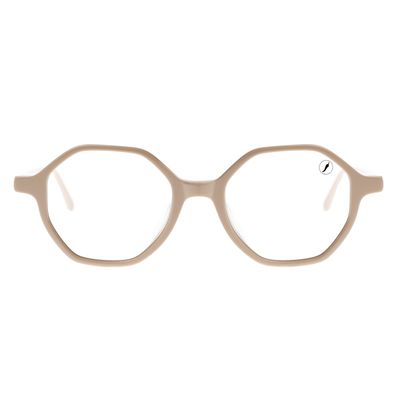 Armação Para Óculos de Grau Feminino Ótica Chilli Beans Hexagonal AC Branco