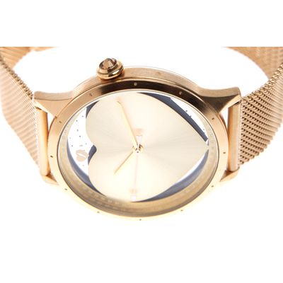 Relógio Analógico Feminino Chilli Beans Fashion Coração Dourado