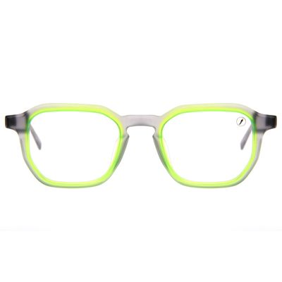 Armação Para Óculos de Grau Masculino Premium Quadrado AC Cinza