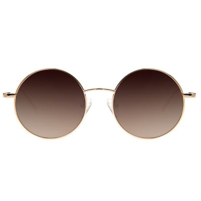 Óculos de Sol Feminino Ótica Chilli Beans Redondo Slim Dourado