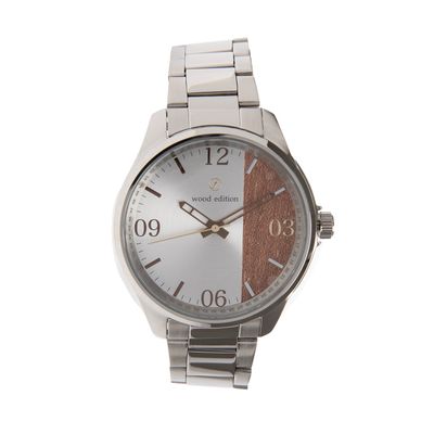 Relógio Analógico Masculino New Retrô Metal Prata