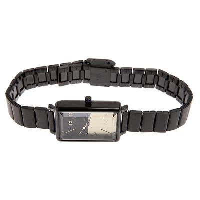 Relógio Analógico Feminino New Retrô Retangular Preto