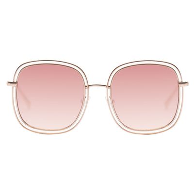 Óculos de Sol Feminino NBA Frame Banhado a Ouro Rosé