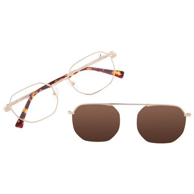 Armação Para Óculos de Grau Unissex Chilli Beans Multi Polarizado Dourado