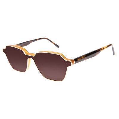 Armação Para Óculos De Grau Unissex Chilli Beans Multi Hexagonal Caramelo