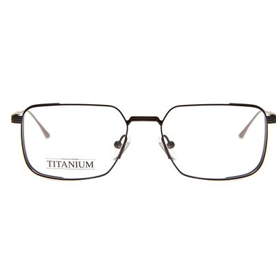 Armação Para Óculos De Grau Unissex Titanium Quadrado Marrom