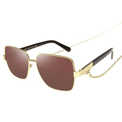 Óculos De Sol Feminino Chilli Beans Quadrado Fashion Dourado