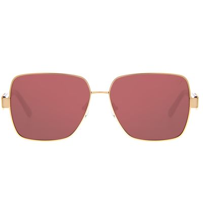 Óculos De Sol Feminino Chilli Beans Quadrado Fashion Dourado