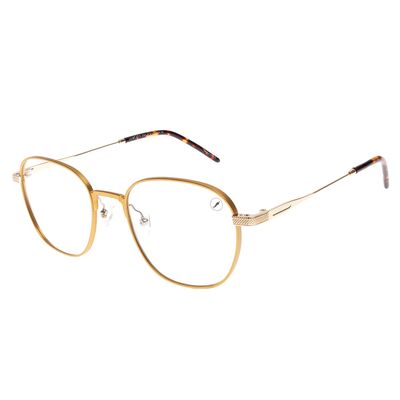 Armação Para Óculos de Grau Feminino Ótica Chilli Beans Redondo Slim Dourado