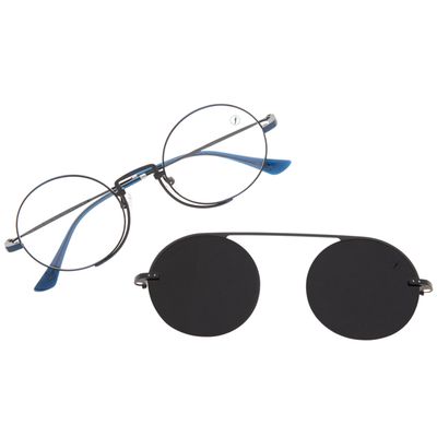 Armação Para Óculos de Grau Feminino Ótica Chilli Beans Multi Redondo Polarizado Azul