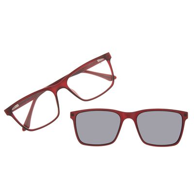 Armação Para Óculos de Grau Masculino Chilli Beans Multi Lente Polarizado Vermelho