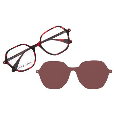 Armação Para Óculos De Grau Feminino Hollywood Vintage Multi Vermelho
