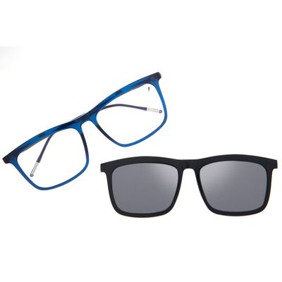 Armação Para Óculos De Grau Masculino Chilli Beans Multi Quadrado Azul Polarizado
