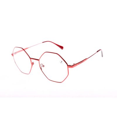 Armação Para Óculos De Grau Feminino Chilli Beans Hexagonal Multi Vermelho