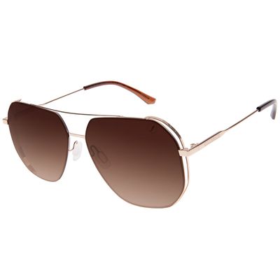 Óculos De Sol Feminino Chilli Beans Quadrado Clássico Dourado