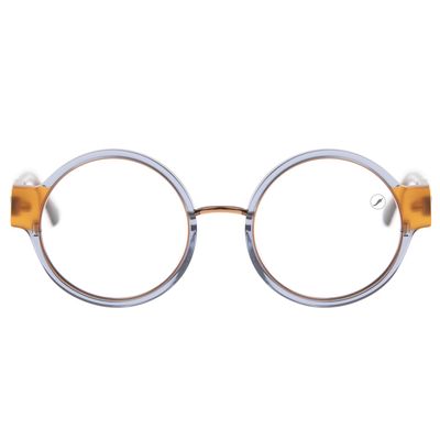 Armação Para Óculos de Grau Feminino Premium Redondo Azul