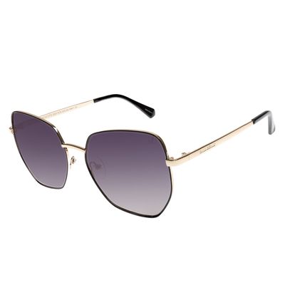 Óculos De Sol Feminino Chilli Beans Hexagonal Fashion Degradê Dourado