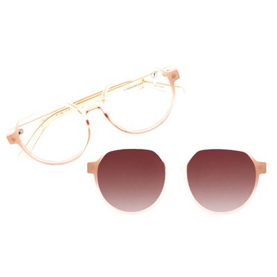 Armação Para Óculos De Grau Feminino Chilli Beans Redondo Multi Rosé