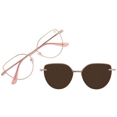 Armação Para Óculos de Grau Feminino Chilli Beans Cat Multi Polarizado Rosé