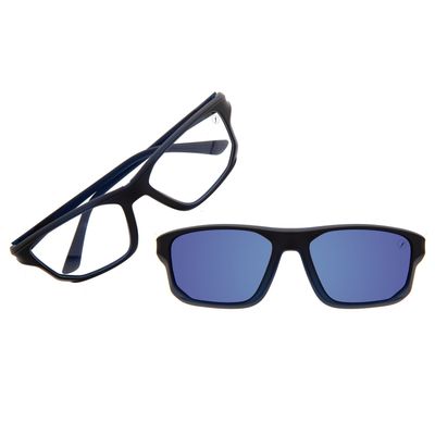 Armação Para Óculos De Grau Masculino Chilli Beans Quadrado Multi Polarizado Azul