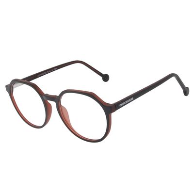 Armação para Óculos de Grau Ótica Chilli Beans Masculino Redondo Vermelho