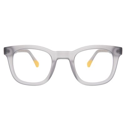 Armação Para Óculos de Grau Masculino Premium Quadrado AC Cinza